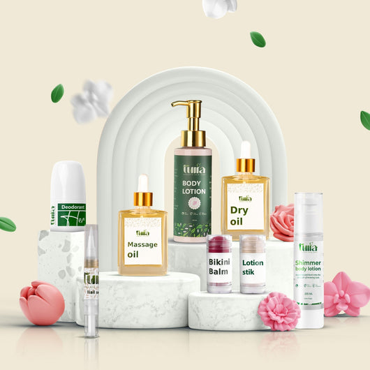 Daily Dew Drops - 8 - Piece Daily Body Care Ritual for Soft, Glowing Skin - Tulia Natural Cosmatics