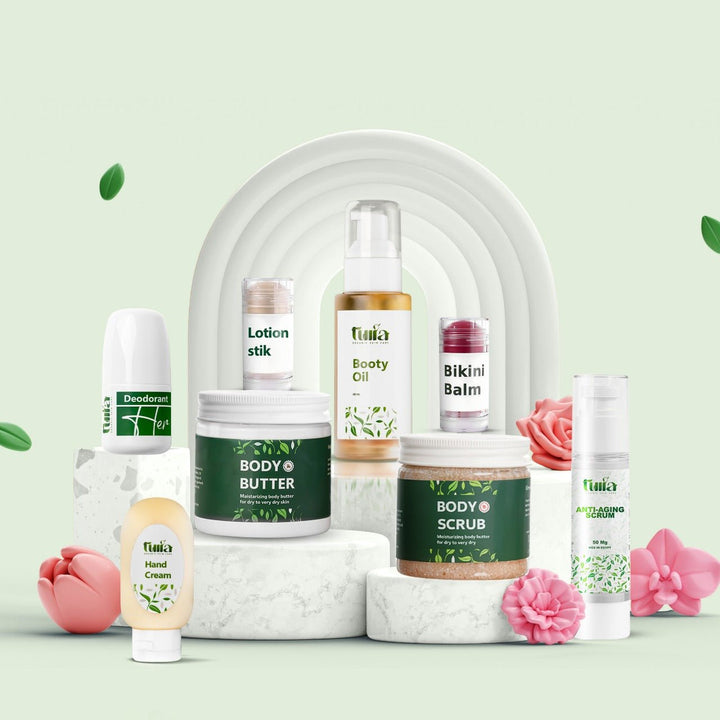 Silk & Shine Essentials - 8 Piece Luxe Body Care Set for Smooth, Radiant Skin - Tulia Natural Cosmatics